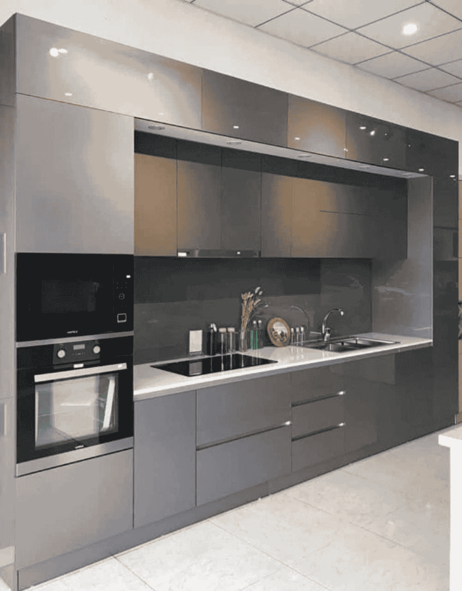 Tủ bếp Inox cánh Acrylic